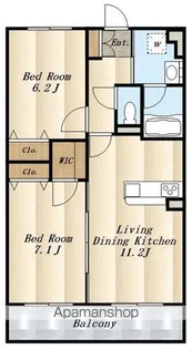 SYNCHRONICITY MUSASHINO【4階】の間取り