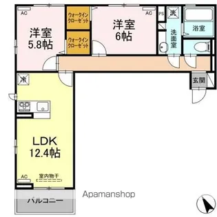 ミルキー住吉【2階】の間取り