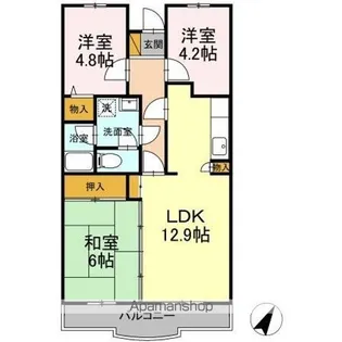 大町ガーデン【3階】の間取り