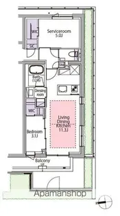 イプセ白金台【1階】の間取り