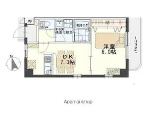 1DKの間取り画像