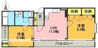 松の木ハイツ【3階】の間取り