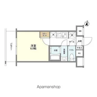 インペリアルフラット武蔵小山【5階】の間取り