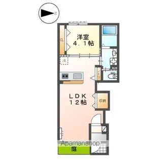 LIBER( リベール)【101号室】の間取り