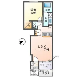 エクレール ECLAIR【1階】の間取り