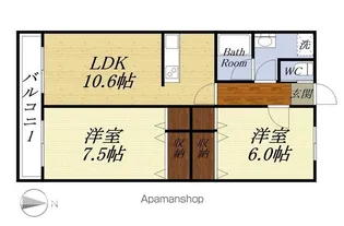 マンション柏【1階】の間取り