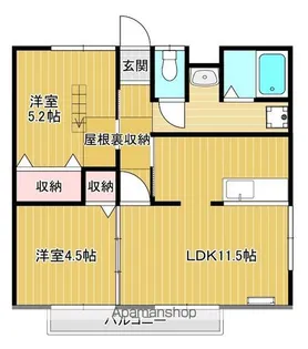 ラ・ベルヴィ【201号室】の間取り