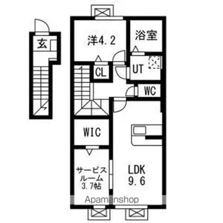 レジデンスⅡ【2階】の間取り