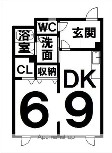 コーポ柏【105号室】の間取り