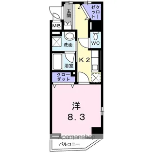 ラフィネ医大東【3階】の間取り