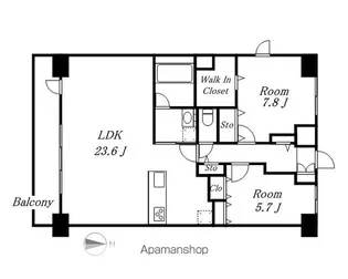 アローム ドゥ ジョア【1303号室】の間取り