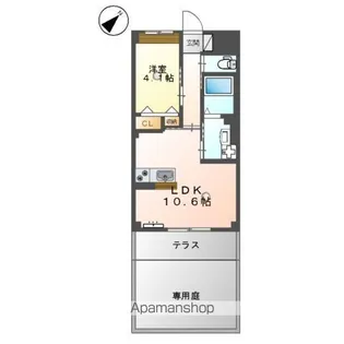 (仮称)門司区松原マンション【105号室】の間取り