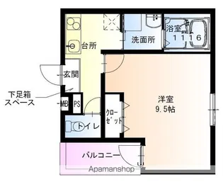 フジパレス堺石津川ノース【201号室】の間取り