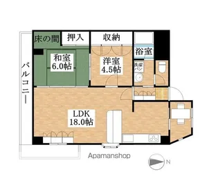 ジュラクビル【301号室】の間取り