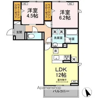メゾンローズ【1階】の間取り