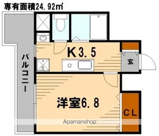 グランディール横濱【205号室】の間取り