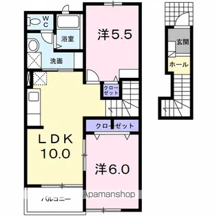 メゾン ド シャテーヌ Ⅲ【2階】の間取り