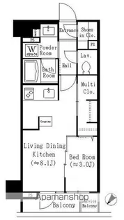 スターヒルズ関内【6階】の間取り