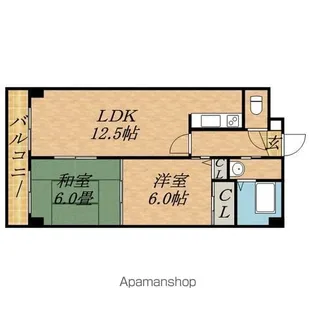 コスモ本町【5階】の間取り
