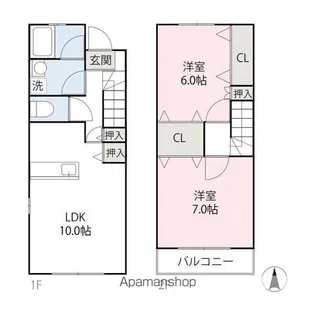 K&A’Sコーポ【D号室】の間取り