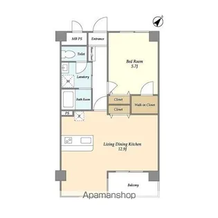 ウィルテラス船堀【7階】の間取り