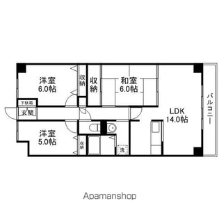 ルミエール23【202号室】の間取り
