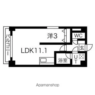 シャイニングドリーム真駒内【2A201号室】の間取り