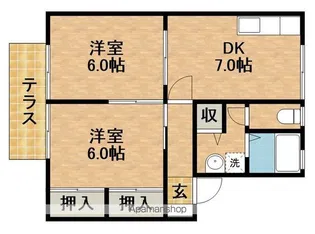 セジュールNOYORI【1階】の間取り