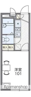 レオパレスシャトル香椎駅A【2階】の間取り
