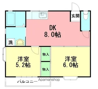 ドゥエルジョイ【2階】の間取り