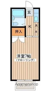 アーリースロープヤワタ【205号室】の間取り