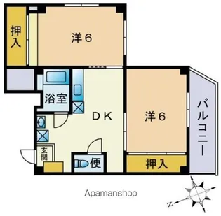 納戸ビル【403号室】の間取り