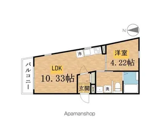 グランコート台町【203号室】の間取り