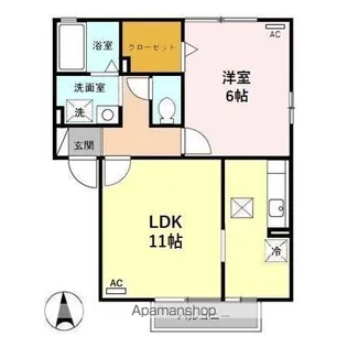 リビングタウン野々市壱番館 B【1階】の間取り