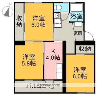 コーポ靖国【102号室】の間取り