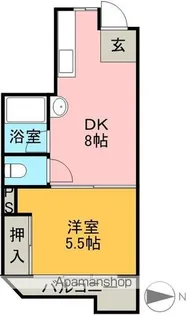 ロイヤルクレイン佐古【402号室】の間取り