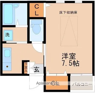 コナミビレッジ【103号室】の間取り