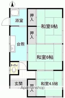 福島県いわき市勿来町窪田御前崎【一戸建】の間取り