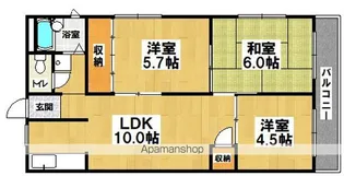 コーポ千萩【102号室】の間取り