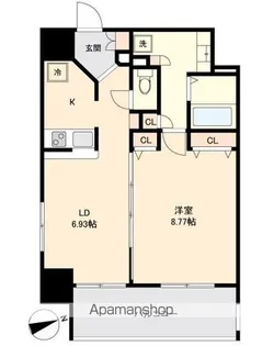 マリオン城西【8階】の間取り