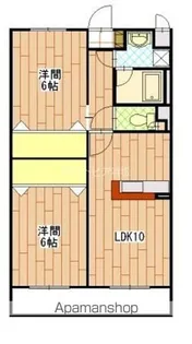 シーシェル馬舟【3階】の間取り