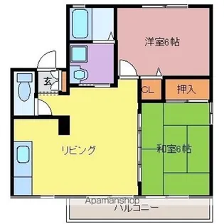 シティハイムハピネス【1階】の間取り