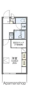 レオパレスみらい【205号室】の間取り