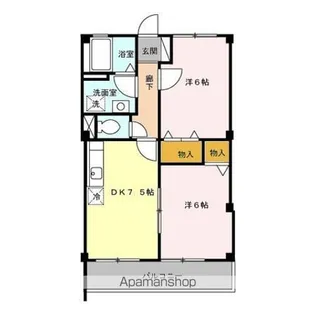 グリーンハイツF棟【302号室号室】の間取り