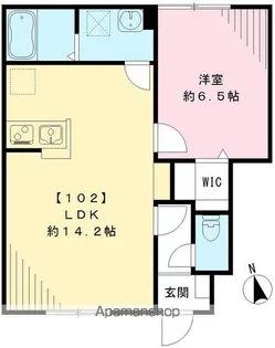 ネクスト伊奈平【102号室号室】の間取り