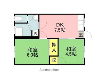 いわのビル【202.号室】の間取り