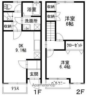ヨーロピアン笠岡【1階】の間取り