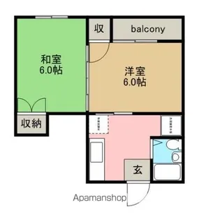 ハイツフリージア【203号室】の間取り