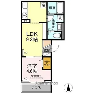 セレスティア大谷口上町【1階】の間取り