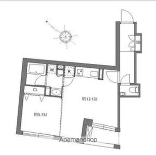フラッフィー日本橋浜町【7階】の間取り